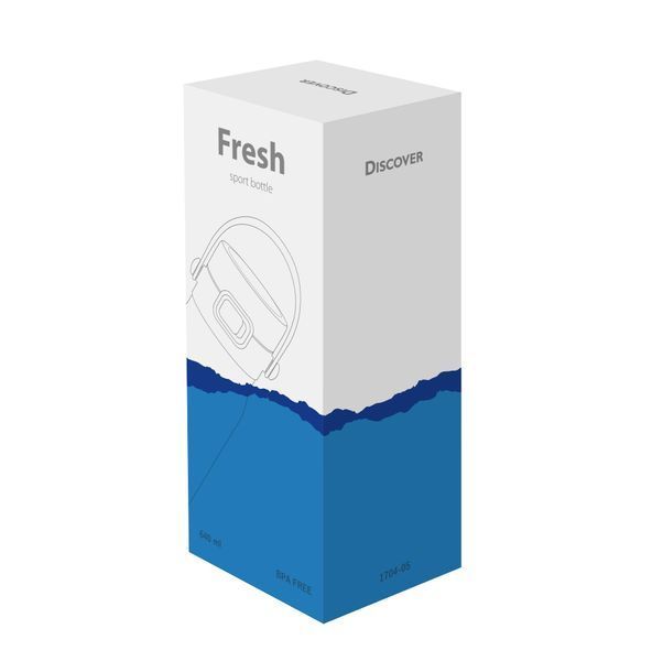Пластикова пляшка для пиття Fresh під друк логотипу, синій 4535 фото