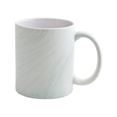 Чашка керамічна матова з патерном під мармур AURORA 340 мл, блакитний 12404 фото