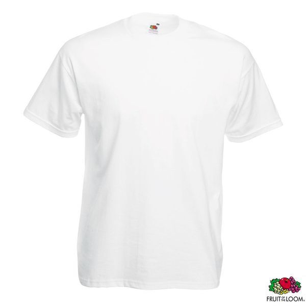 Футболка под печать Valueweight T'S (Fruit of the Loom), унисекс, 100% хлопок, 160 г/м&sup2;, белый 061036030S фото