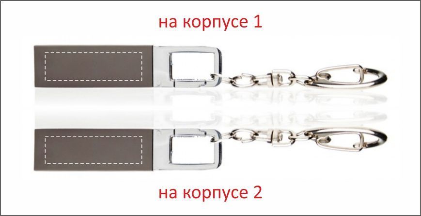 Флешка металлическая с логотипом, с карабином, в коробочке, флеш-память 64 гб, черный 91356403 фото