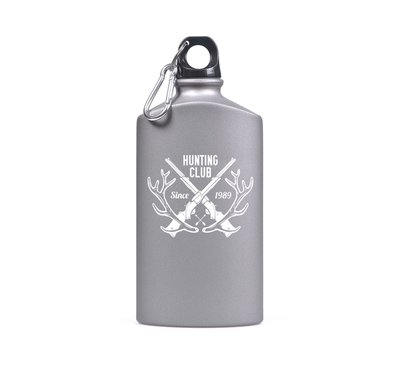 Пляшка металева Hike з логотипом, сірий 2585 фото