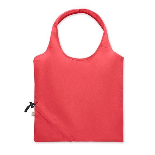 Сумка з логотипом CARRIE COLOUR, складана для покупок, 140 г/м&sup2;, 38х40 см, червоний MO248705 фото