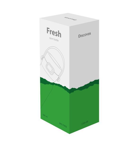Пластикова пляшка для пиття Fresh під друк логотипу, зелений 4537 фото