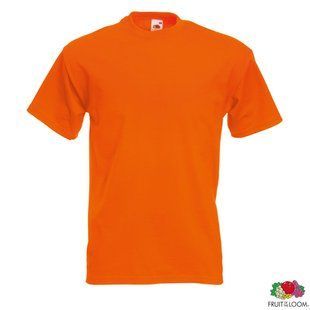 Футболка з логотипом 'Super Premium Tee' XL (Fruit of the Loom), унісекс, 100% бавовна, 205 г/м&sup2;, помаранчевий 061044044XL фото