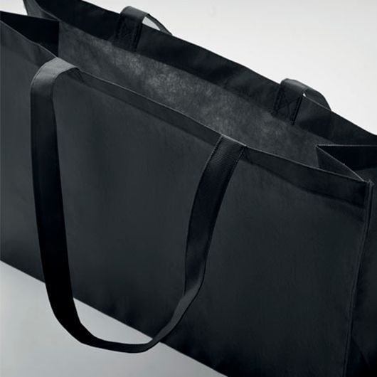 Сумка-шопер с логотипом KAIMONO, из нетканого RPET, 80 гр/м&sup2;, 45x16x32 см, черный MO219303 фото