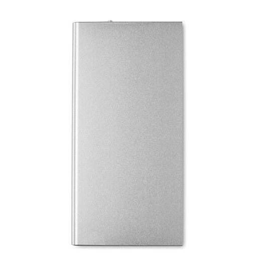 Павербанк з логотипом POWERFLAT8, на 8000 mAh, метал, срібний MO883916 фото