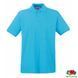 Поло с логотипом 'Premium Polo' 2XL (Fruit of the Loom), мужской, 100% хлопок, 180 г/м&sup2;, голубой 0632180ZUXXL фото 2