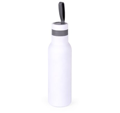 Термопляшка софт-тач Bloom з друком, білий 4164 фото