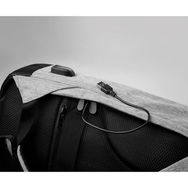 Брендированный рюкзак BERLIN для ноутбука 13", 26x13x45 см, полиэстер 600D, серый MO929407 фото