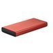 Павербанк з логотипом POWERFLAT 10C, 10000 mAh, перероблений алюміній, червоний MO677002 фото 2