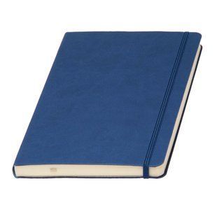 Записная книжка с логотипом Туксона FLEX А5, кремовый блок, в линейку, синий 1246i481 фото