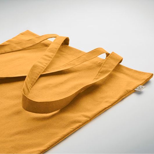 Эко-сумка с логотипом VIVEKA COLOUR, из переработанного сырья, 38x42 cм,140 г/м&sup2;, желтый MO230278 фото