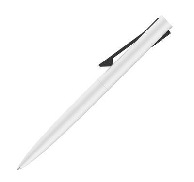 Ручка металева Kingston з логотипом, білий 2905 фото
