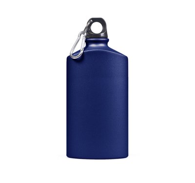 Пляшка металева Hike з логотипом, темно-синій 2935 фото