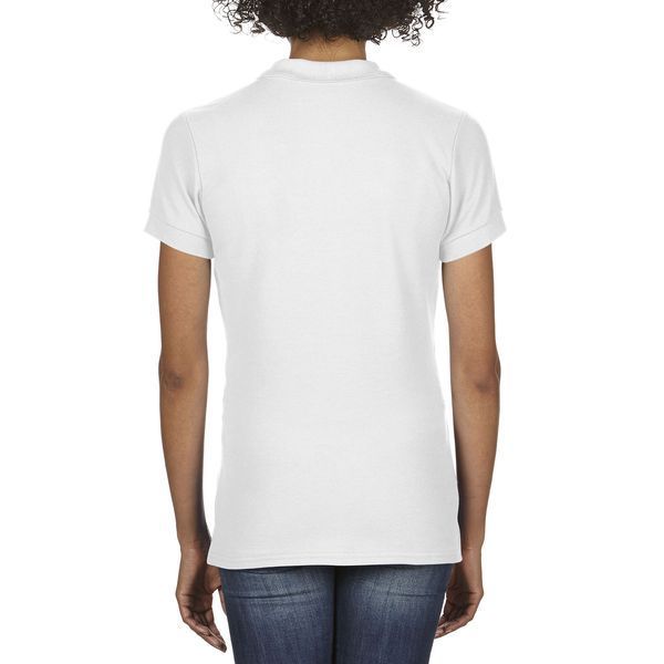 Поло жіноче з друком Premium Cotton 223 гр/м2, white, розмір 2164 фото
