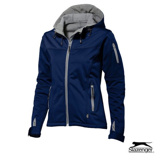 Куртка з принтом 'Softshell Lady' S (Slazenger), жіноча, 100% поліестер, фліс 360 г/м&sup2;, темно-синій 33307491 фото